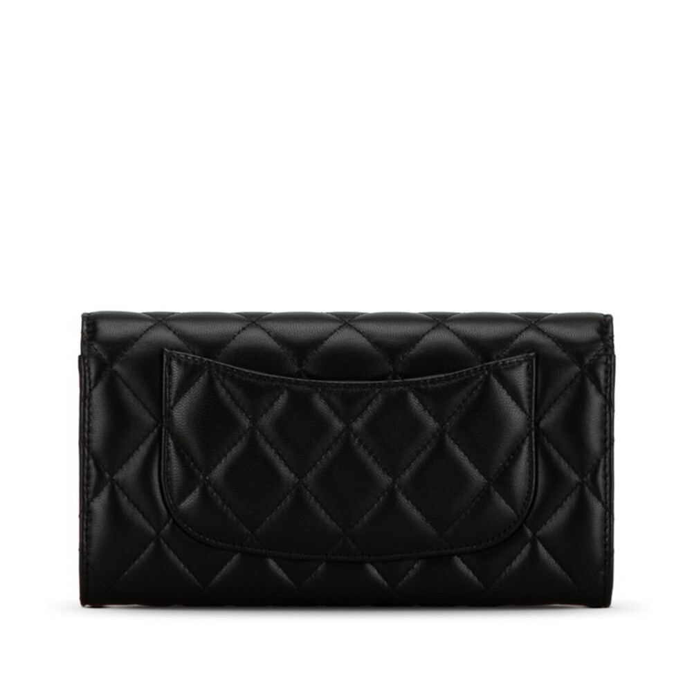 CHANEL Black Lambskin Leather Wallet - Picture 3 of 12